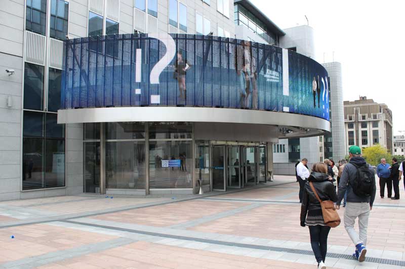 entrada do museu parlamentarium em bruxelas