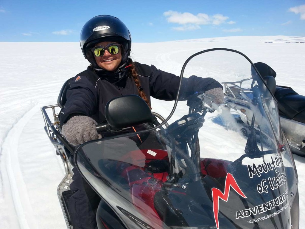 Passeio de snowmobile (moto sobre o gelo) - Lanjokull Glacier - Islândia