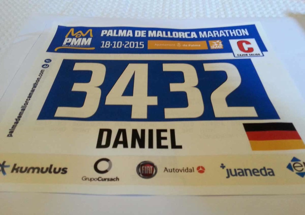 Race Number Palma Mallorca Marathon