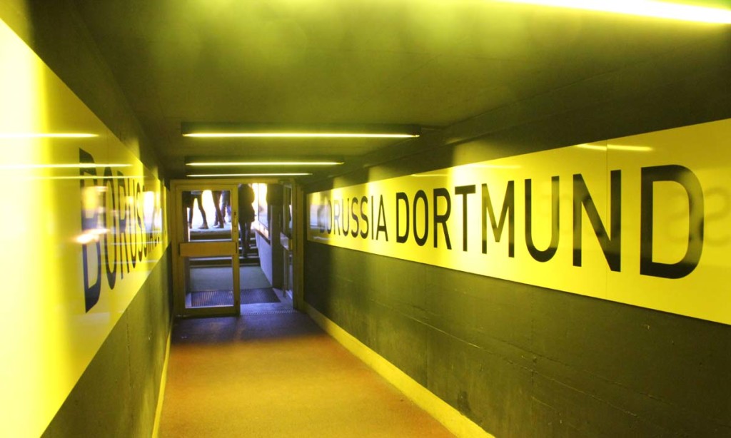 Túnel de entrada dos jogadores para o gramado