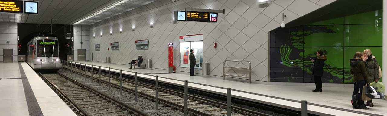 Obra compartilhada: metrô de Dusseldorf foi concebido por arquitetos, artistas e engenheiros
