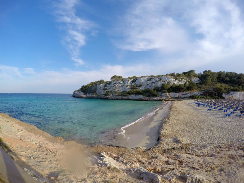 vista da praia de cala romântica, em maiorca