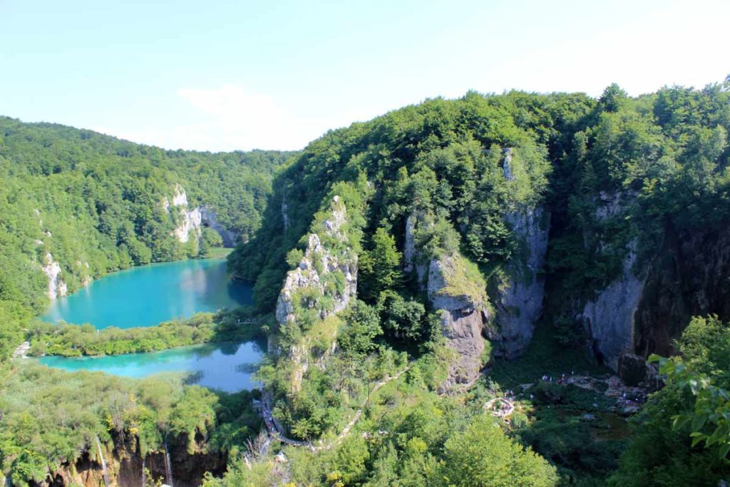 vista aérea dos lagos plitvice