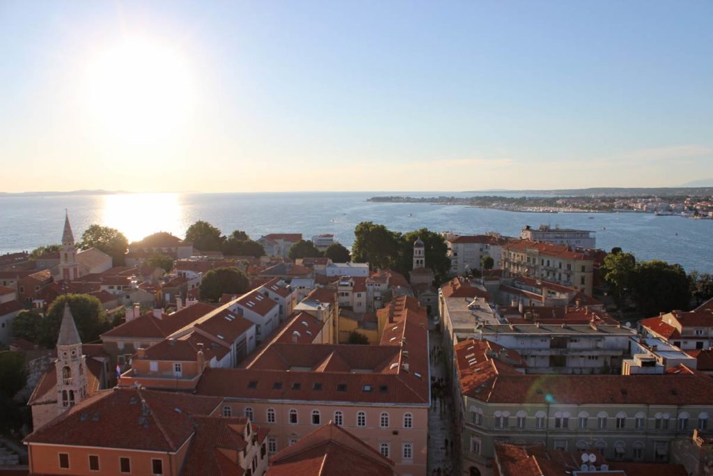 o que fazer zadar vista cidade torre igreja