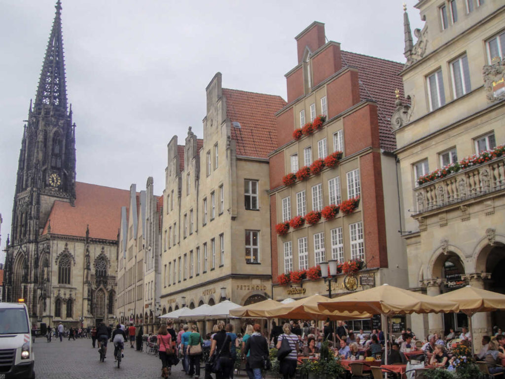 calçadão e centro antigo da cidade de münster