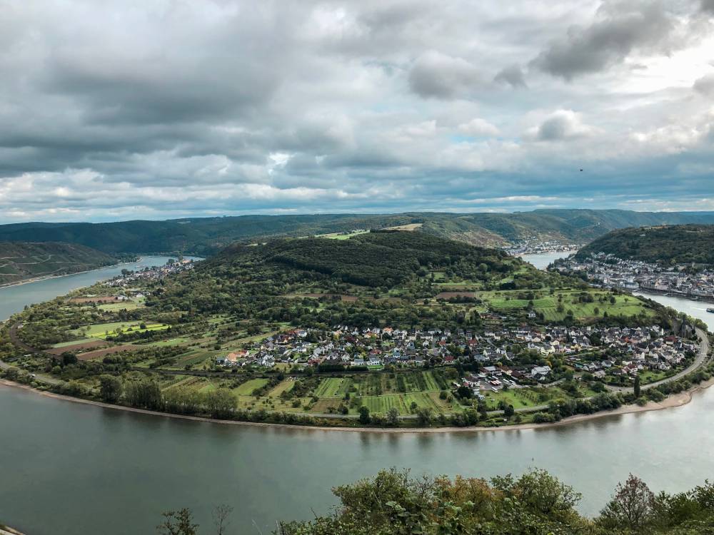 vista do alto do morro Bopparder Hamm em Boppard. 