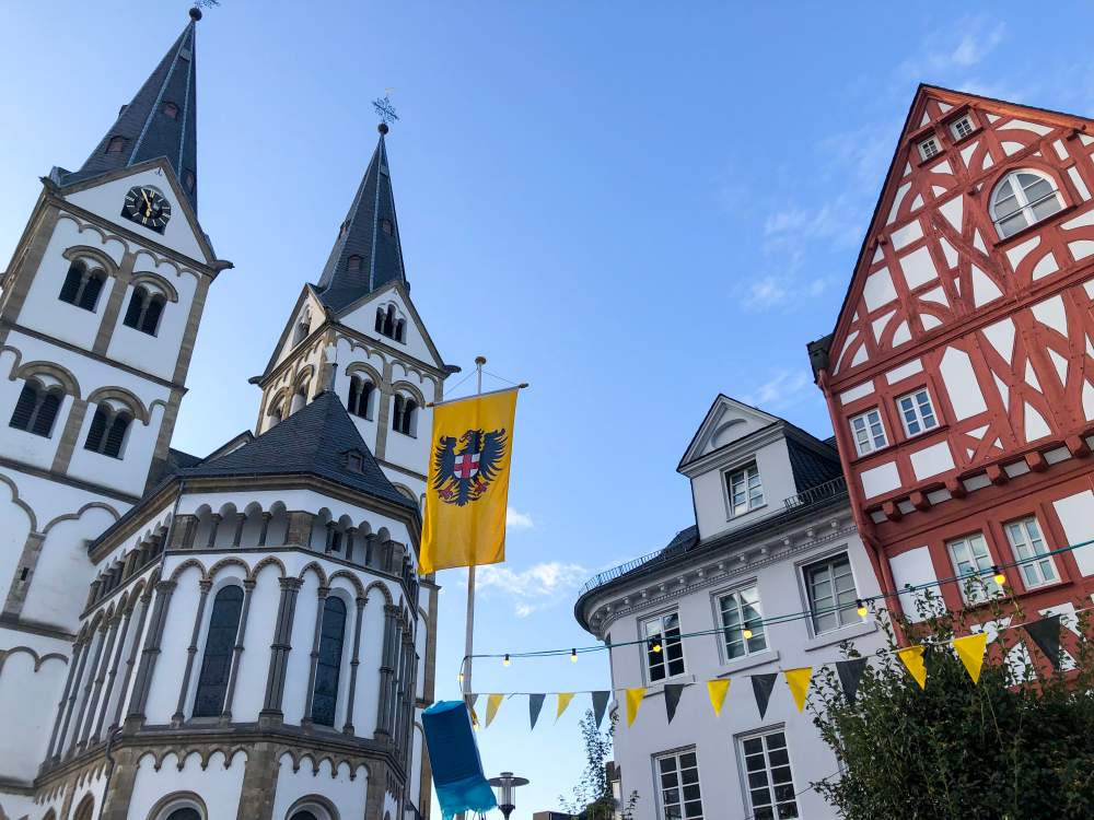 vista da St. Severus Kirche, na praça central de Boppard