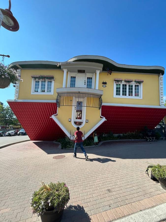 casa de ponta cabeca em niágara falls, no canadá